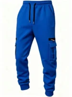 2026 Men's Joggers Pants Loose Drawstring Long Pants Men Zipper Multi-pocket - Image 3