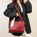 Genuine Brand Women Bags Luxury PU Leather Embroidery Shoulder Bags Crossbody - Image 4