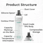 Naturehike Folding Water Bottle Camping Hiking Backpacking Running Portable - Image 2