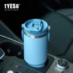 TYESO Large Capacity Insulated Cup Dual-Drink Coffee Mug with Handle Stainless - Image 2