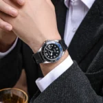 Luxury Men Business Watches Fashion Silicone Band Calendar Quartz Watch - Image 4