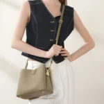 Genuine Leather Women's Bag Luxury Designer Shoulder Bag Large Capacity Cowhide - Image 4