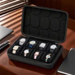 8 Slots Hard Shell Travel Watch Storage Box, Carry Case, Display Organizer