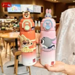 X&W for Zootopia 500ml Thermos Cup 316 Stainless Steel Judy Nick Cartoon