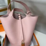 Stylish Handbag,unique Bucket Classic Shopping Tote Bag,soft Pu Litchi Pattern Basket scarves - Image 6