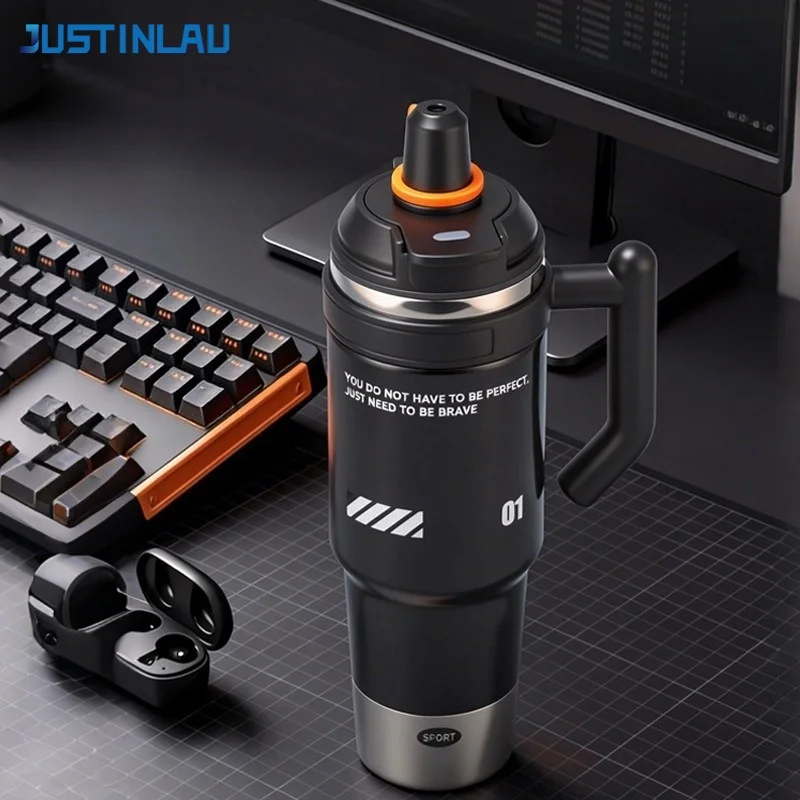 kf-S5738f3a7a17c4dd091bf490f7b14249fV JUSTINLAU 1L Sports Thermos Cup 304 Stainless Steel Insulated Bottles - Image 1