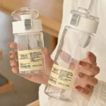 Portable Transparent Kawaii Water Bottle Sports Water Cup Plastic Handy Cup - Image 3