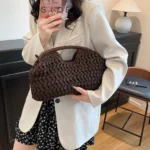 LEFTSIDE Weave Straw Shoulder Bags for Women 2026 Summer Luxury Designer Small Hand - Image 2