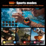 Newly Durable 1400mAh Large Battery Smart Watch Men 1.7" HD Screen IP68K Bracelet - Image 4