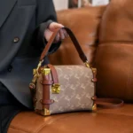 Diaper Bag Trendy Textured Leather Satchel Elegant Crossbody Bag