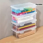 5pcs (5 Containers and 5 Lids) Large Transparent Storage Boxes - Image 5