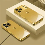 Advanced gold-plated glass phone case suitable for iPhone 17 16 15 14 13 12 - Image 2