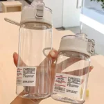 Portable Transparent Kawaii Water Bottle Sports Water Cup Plastic Handy Cup