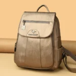 14" (35cm) Sheepskin Backpack Vintage Laptop School Bag Women's - Image 4