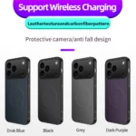 Luxury Ultra Thin Carbon Fbier Magnetic Leather Case for iPhone 18 17 16 15 14 13 - Image 5