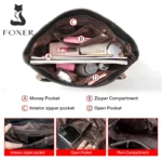 FOXER Brand Stylish Women Cowhide Leather Handbag Female Shoulder Bag Design Luxury - Image 5
