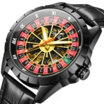 ONOLA New Brand Design Men Mechanical Watches Creative Rotating Dial Roulette