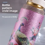 500ML New Guochao Peacock Titanium Coated Thermos Cup Vacuum Flasks - Image 2