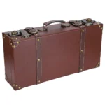 Wooden Suitcase Retro Vintage Storage Box Large Capcity Decorative Storage Case