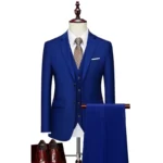 Blazers Set Suits for Men(Jacket + Vest + Pants)three Piece Set Solid Business Casual - Image 6