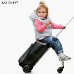 Lazy rolling luggage baby car cabin travel suitcase trolley case on wheels - Image 3