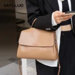 Genuine Cowhide Leather Satchels Bag for Women Fashion Luxury Designer - Image 3