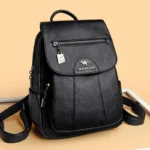 14" (35cm) Sheepskin Backpack Vintage Laptop School Bag Women's - Image 3