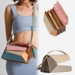 2025 Retro Leather Square Bags Trendy Design Tote Luxury Desginer Woman Geometric Fold