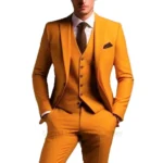 Classic Wedding Solid 3-Piece Smoking Ternos Fino Adjusted Male Formal Business - Image 2