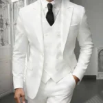 Men's Classic 3-Piece Suit Set - Slim Fit Notched Lapel Blazer with Vest & Pants - Image 2