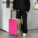 KLQDZMS 20"ABS + PC Suitcase Large-capacity Trolley Case Women Boarding Box