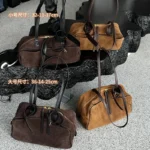 Autumn Winter Women's Cow Genuine Leather Tote Bag Suede Commuting Cowhide Handbags - Image 6