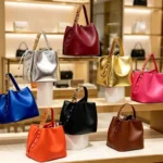 2026 New Light Luxury Drawstring Bucket Bag Trendy Gold Letter Handheld - Image 4