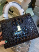 Vintage Hasp Flap Bag Office Ladies Tote Handbag Split Leather New Designer - Image 2