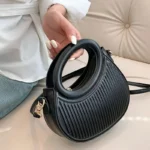 Chic Stripe Design Crossbody Bags for Women Elegant Synthetic Leather Handbag, Purse - Image 3
