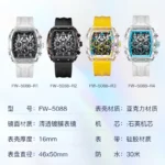 Mark Fairwhale Watch - Transparent Case, Barrel-Shaped Quartz Wristwatch - Image 4