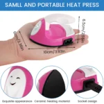 Mini Craft Iron Electric Iron Portable Handy Heat Press with Silicone Heat Insulation - Image 2