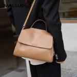 Genuine Cowhide Leather Satchels Bag for Women Fashion Luxury Designer - Image 5