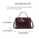Genuine Leather Top Handle Crossbody Bag for Women Vintage Oil Wax Leather - Image 2