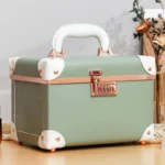 New trendy vintage handbag popular password lock makeup case large - Image 6