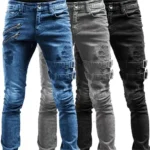 2024 Plus Size Straight Jeans Man Pants Spring Summer Boyfriend Jeans