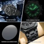 BINBOND Luxury Quartz Wristwatches Luminous Waterproof Auto Date - Image 6