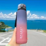 500ML/650ML/1000ML Large Capacity Sports Bottle Motivational Leak - Image 4