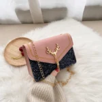 New Sequin Small Square Handbag Mini Handbag Fashion Shiny Embroidery Shoulder - Image 4