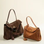 Large Capacity Autumn Winter Suede Leather Tote Bag Frosted Cowhide H
