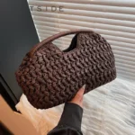 LEFTSIDE Weave Straw Shoulder Bags for Women 2026 Summer Luxury Designer Small Hand