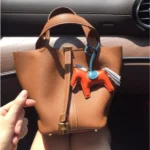 Stylish Handbag,unique Bucket Classic Shopping Tote Bag,soft Pu Litchi Pattern Basket scarves