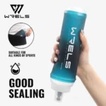 WRELS 500ML TPU Soft Folding Travel Water Bottles BPA-Free Collapsible Sports - Image 3