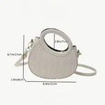 Chic Stripe Design Crossbody Bags for Women Elegant Synthetic Leather Handbag, Purse - Image 4