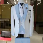 Fashion Style Slim Fit Men's Suits Groom Tuxedos Formal Wedding/Business Men Suits Peak - Image 6